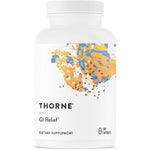 Thorne GI Relief 180 Capsules front view bottle for bloating relief.