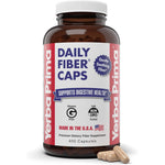 Yerba Prima Daily Fiber Caps Formula 400 Capsules front view bottle for digestive health support