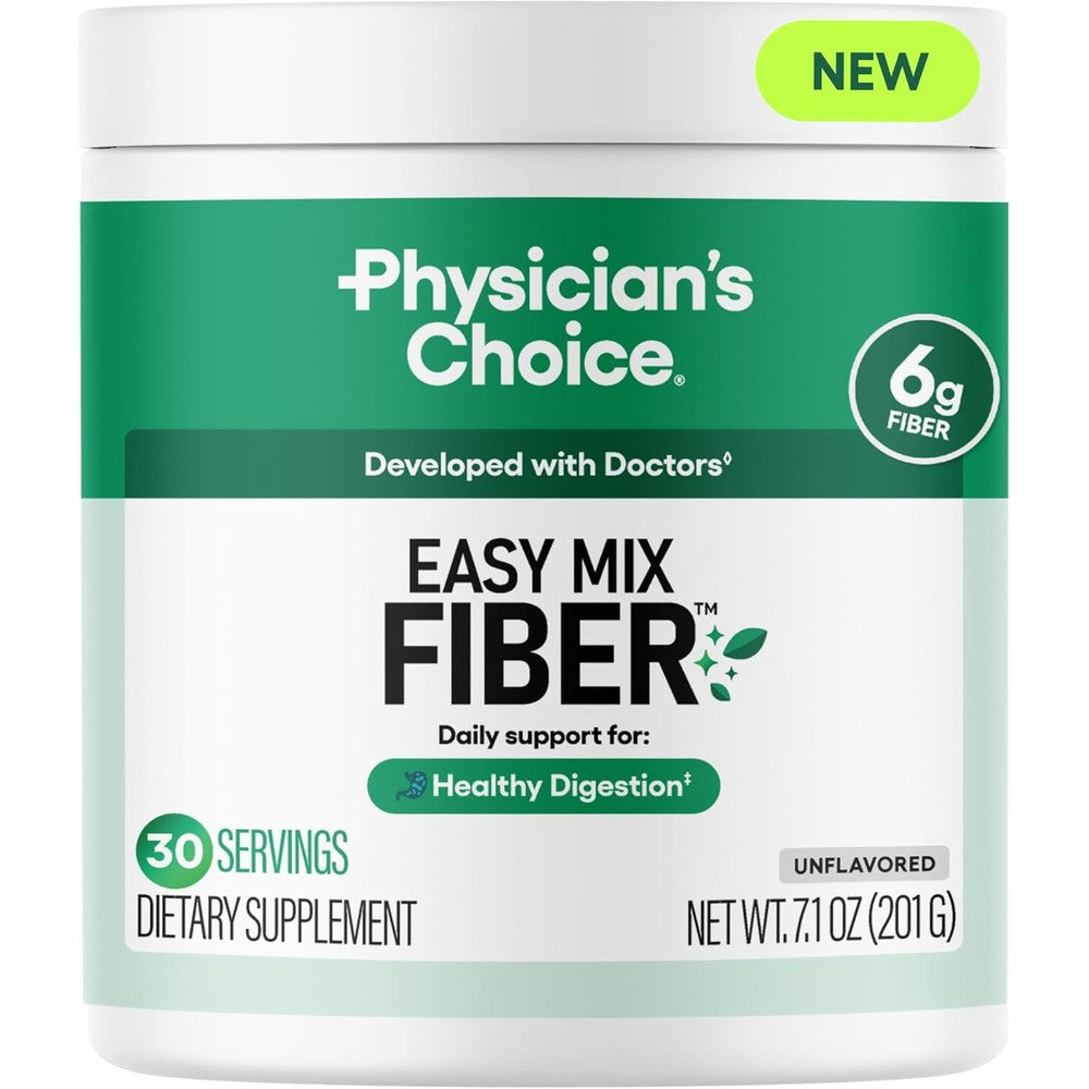 Physician's Choice Easy Mix Fiber powder container front view imported dietary supplement