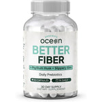 Organics Ocean Better Fiber 90 capsules bottle front view daily prebiotics supplement India