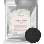 Starwest Botanicals Activated Hardwood Charcoal Powder front view bag for natural teeth whitening