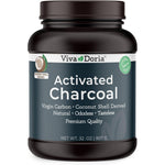 Viva Doria Virgin Activated Charcoal Powder front view jar packaging