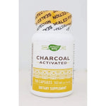 Nature's Way Activated Charcoal 100 capsules front view bottle for digestive gas relief