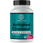 Charcoal House USP Medical Grade Chewable Activated Charcoal 135 Tablets front view packaging