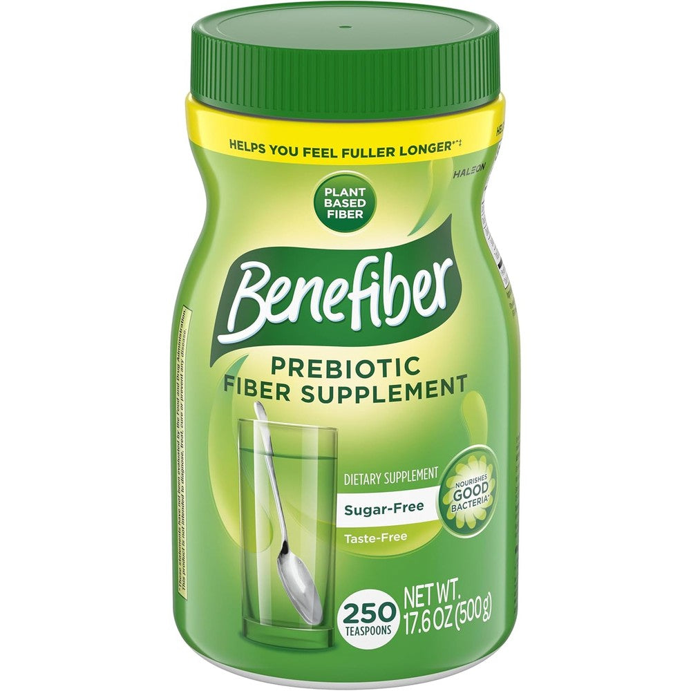 Benefiber Daily Prebiotic Fiber Supplement Powder front view packaging