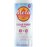 Metamucil Clear Fiber Unflavored Powder front view container for daily digestive health