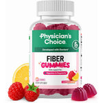 Physicians Choice Fiber Gummies front view showcasing raspberry lemon flavor packaging