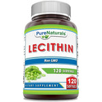 Pure Naturals Lecithin 1200 milligram softgels bottle front view