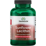 Swanson Sunflower Lecithin 1200 mg 90 softgels bottle front view for heart health support