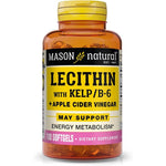 Mason Natural Lecithin with Kelp Vitamin B6 and Apple Cider Vinegar 100 softgels bottle front view