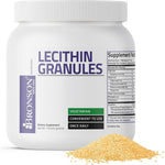 Bronson Lecithin Granules 7500 mg 16 Ounce jar front view showing product labels