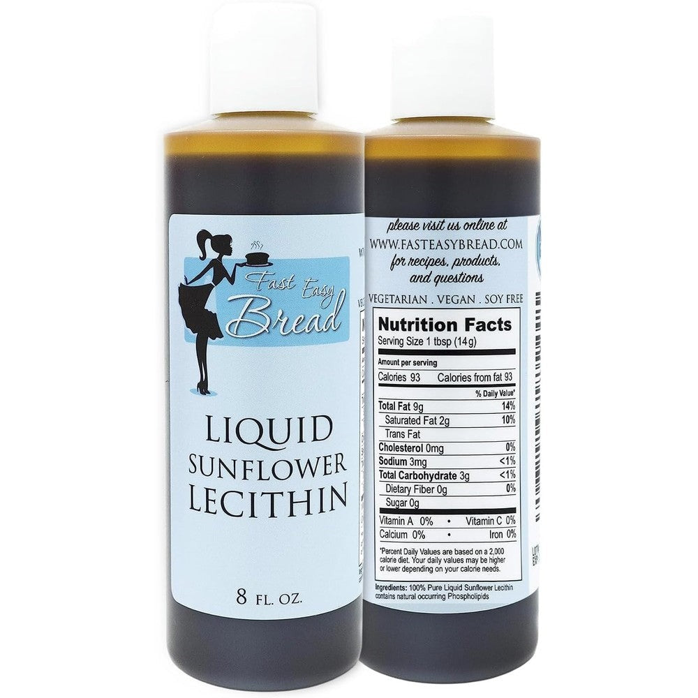 Fast Easy Bread Pure Sunflower Lecithin Liquid bottle front view for premium baking