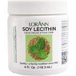 LorAnn Oils Liquid Soy Lecithin 4 Ounce Jar front view food grade emulsifier for professional candy making