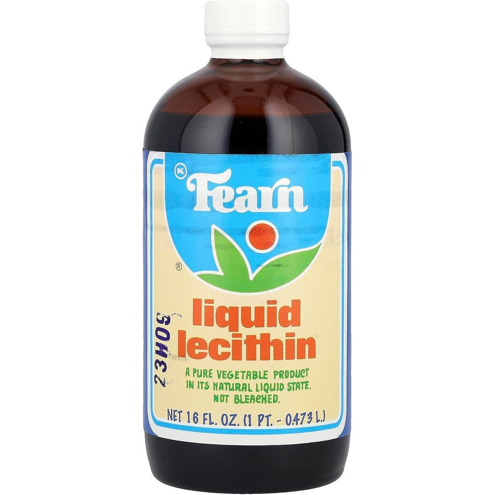Fearn liquid lecithin bottle front view premium soy supplement for heart health