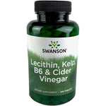 Swanson Lecithin Kelp Vitamin B6 and Cider Vinegar 240 Tablets front bottle view