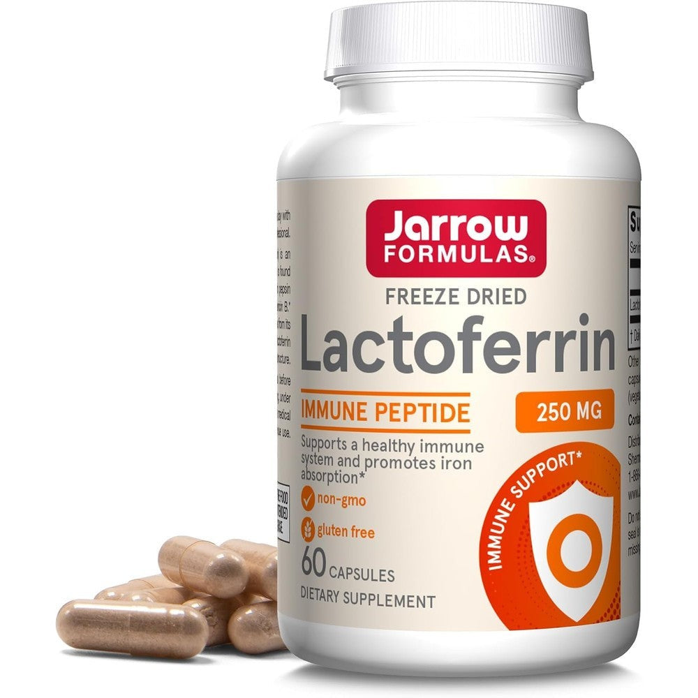 Jarrow Formulas Lactoferrin 250 mg front bottle view immune supplement