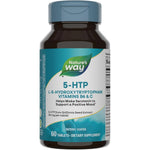 Nature's Way 5-HTP Serotonin Support 60 tablets front packaging view for premium mood booster