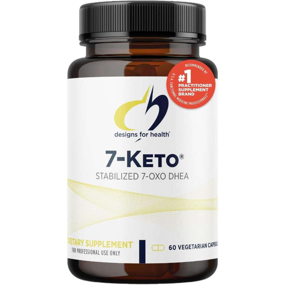 Designs for Health 7 Keto 100mg bottle front view premium metabolic supplement