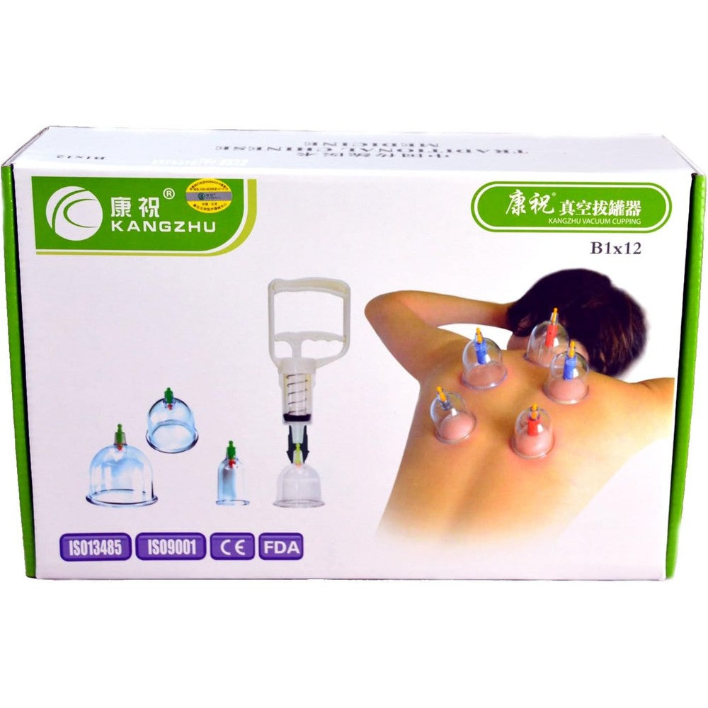 Kangzhu 12-Cup Biomagnetic Chinese Cupping Therapy Set