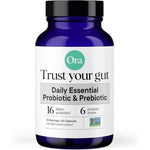 Ora Organic Trust Your Gut daily probiotic capsules front view for digestive wellness.