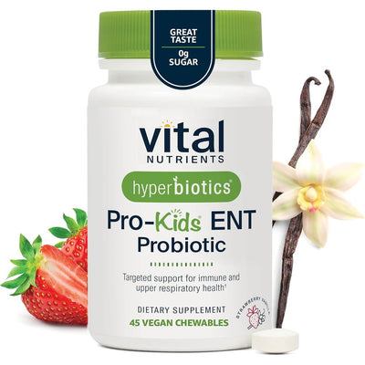 hyperbiotics pro-kids ent 45 chewable tablets bottle