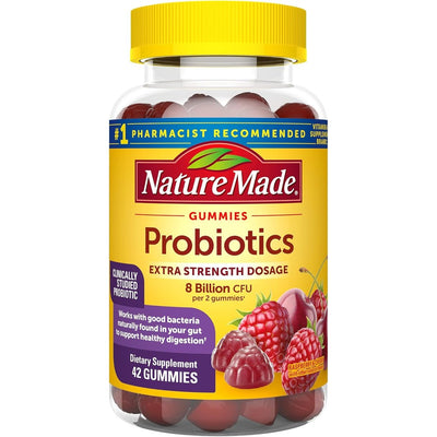 nature made probiotics extra strength 42 gummies bottle