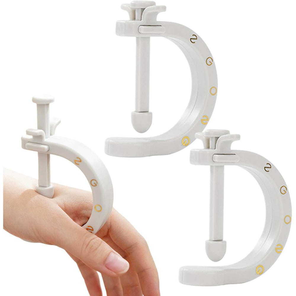 2PCS Acupuncture Clip Tool, Migraine Relief Hand Clip, Compact Pressure Point Massage Tool, Portable Pressure Point Clip for Hand Foot Ear Migraine Relief, Light Gray