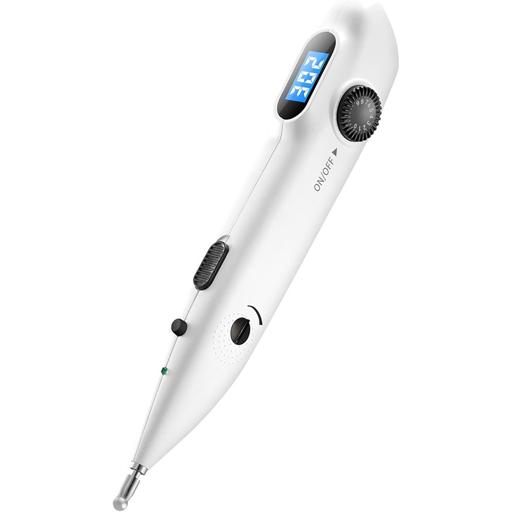 Electronic Acupuncture Meridian Pen - Electric Energy Acupoints Finder Stimulator Device with Adjustable Intensity - Rechargeable Digital Muscle Acupressure Point Massage Therapy Tool