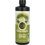 Nutiva Organic Cold-Pressed Raw Hemp Seed Oil 24 Fluid Ounce bottle front view