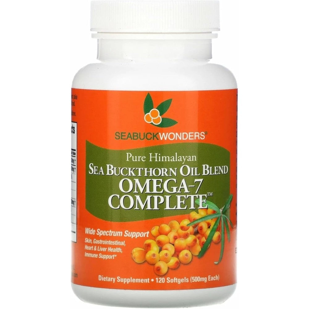 SeabuckWonders Organic Sea Buckthorn Oil Omega-7 Complete bottle front view