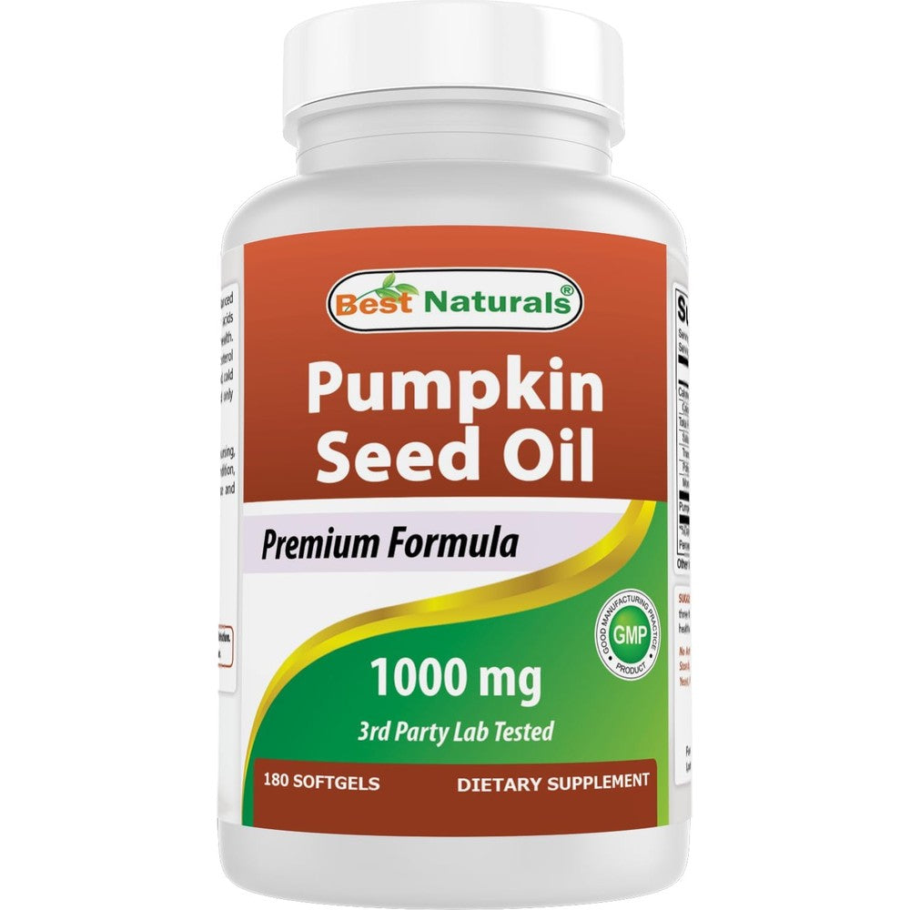 Best Naturals Pumpkin Seed Oil 1000mg bottle front view