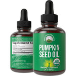 Peak Performance organic pumpkin seed oil liquid drops bottle front view