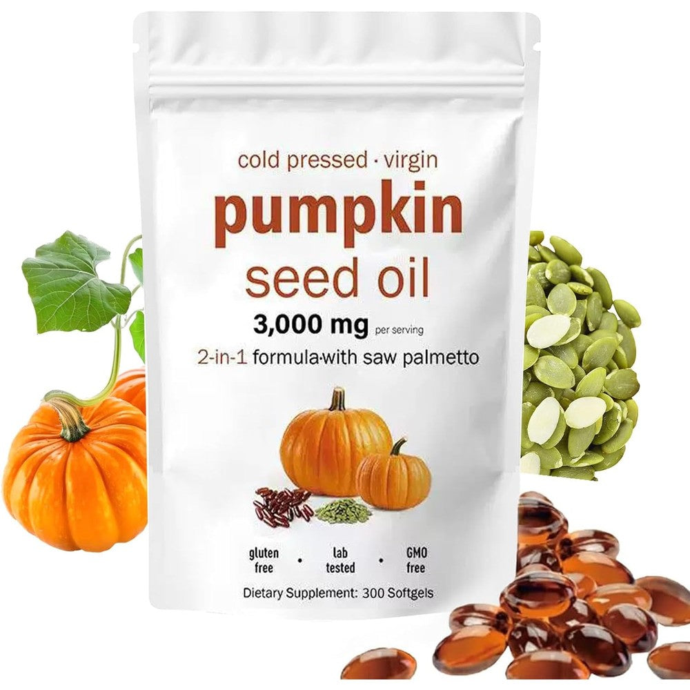 Beword Pumpkin Seed Oil with Saw Palmetto 3000mg front view