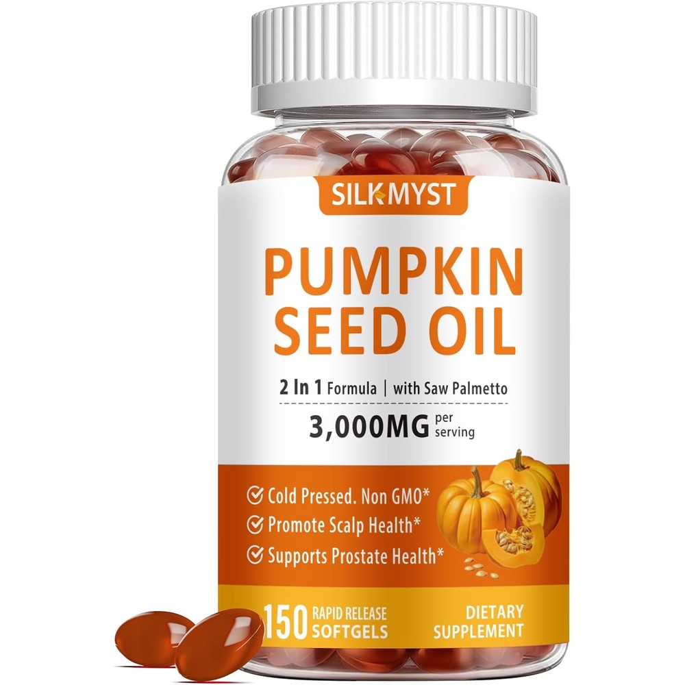 Beword Silkmyst Pumpkin Seed Oil with Saw Palmetto front view bottle