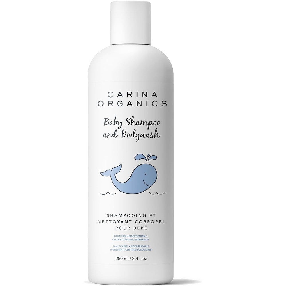 Carina Organics Baby Shampoo and Body Wash Sweet Pea front view organic baby soap