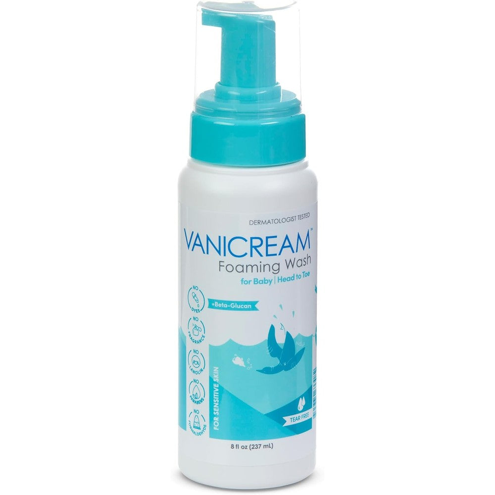 Vanicream Foaming Wash for Baby 8 ounce front view for sensitive skin