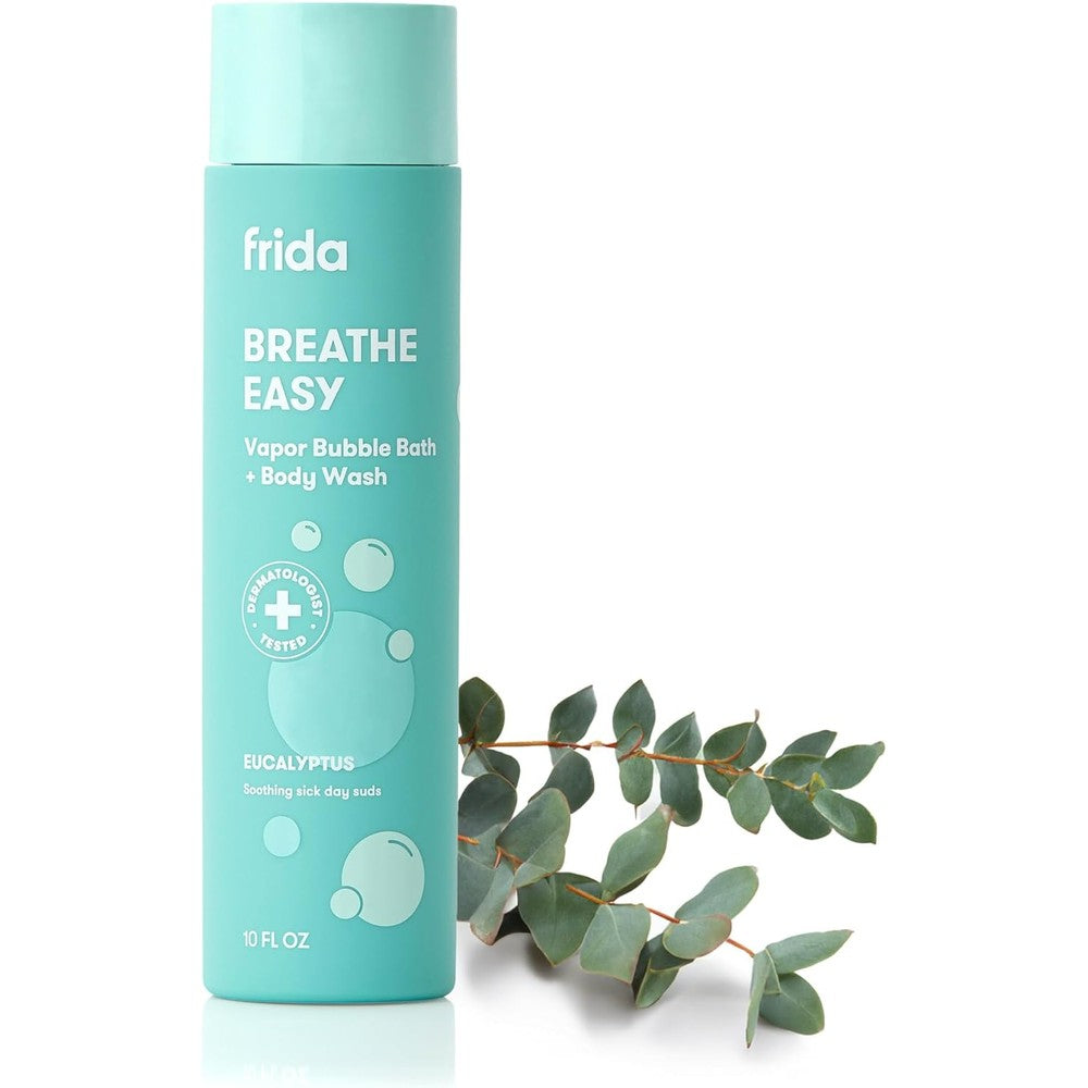 Frida Baby Eucalyptus Vapor Bubble Bath and Body Wash front view for congestion relief.