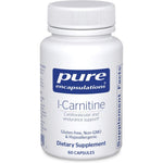 Pure Encapsulations L-Carnitine 60 capsules front view for heart health.