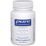 Pure Encapsulations Acetyl-L-Carnitine 250 mg bottle front view for brain health