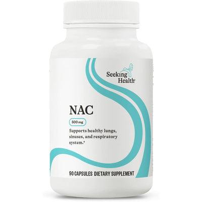 NAC | 500 mg N-Acetyl-L-Cysteine | Powerful Detoxifying Action| 90 Easy-To-Swallow Capsules | Free of Common Allergens | Seeking Health