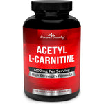 Divine Bounty Acetyl L-Carnitine 1200mg bottle front view for cognitive support.