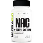 NutraBio N-Acetyl Cysteine 600mg bottle front view for antioxidant support