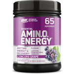 Optimum Nutrition Amino Energy Concord Grape 65 servings front container view.