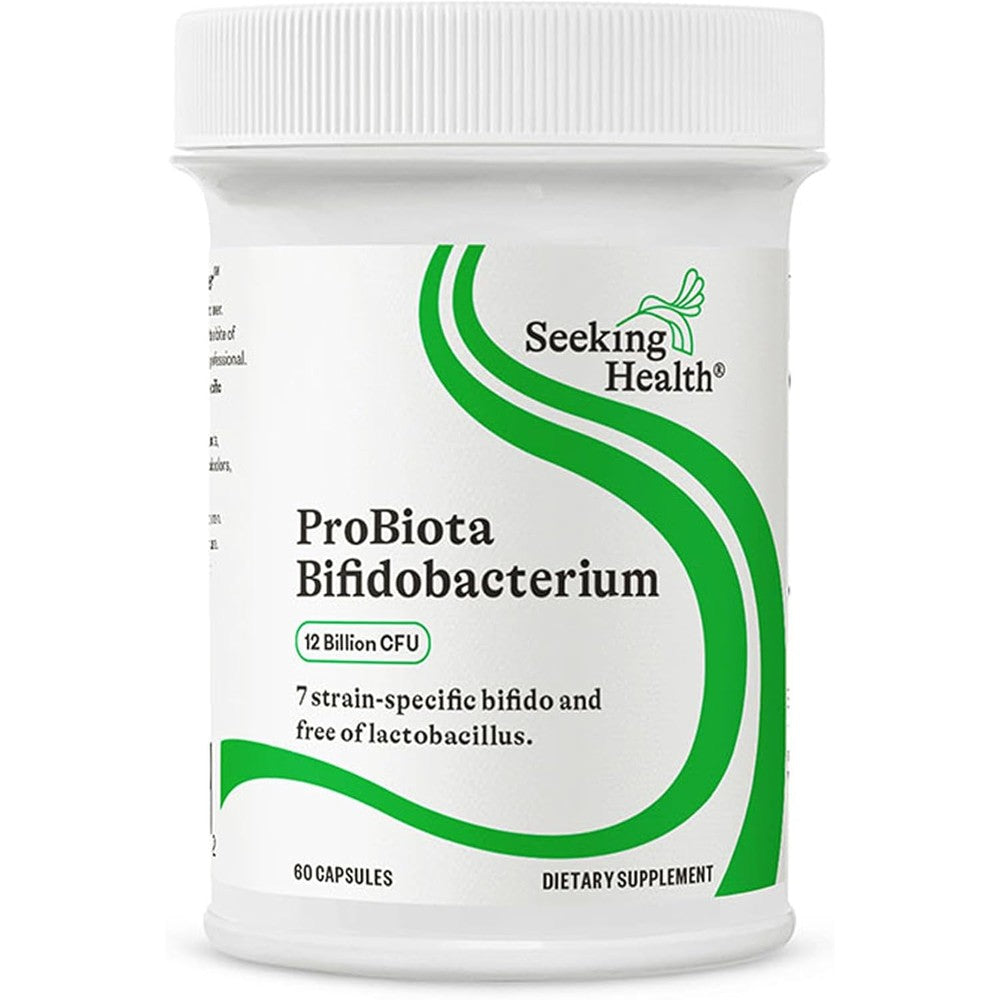 Seeking Health ProBiota Bifidobacterium 60 Capsules front bottle view for digestive health.