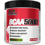 Evlution Nutrition BCAA5000 Cherry Limeade tub front view for muscle recovery
