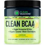 Clean Machine Clean BCAA Lemonade front view vegan recovery powder.