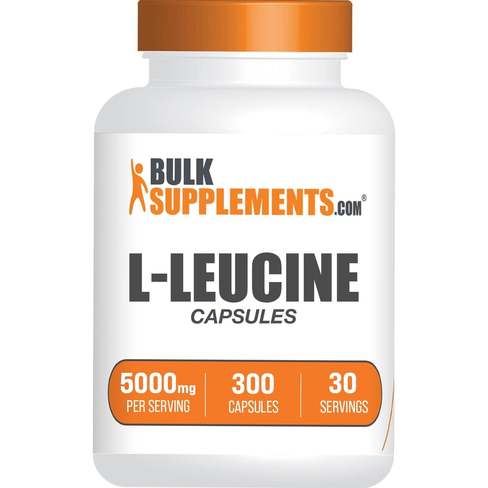 BulkSupplements L Leucine Capsules 5000mg for muscle protein synthesis and growth