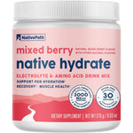 NativePath Native Hydrate mixed berry electrolyte powder container for muscle recovery