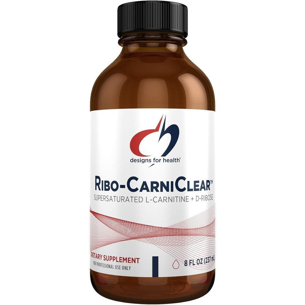 Designs for Health Ribo-CarniClear liquid supplement bottle front view