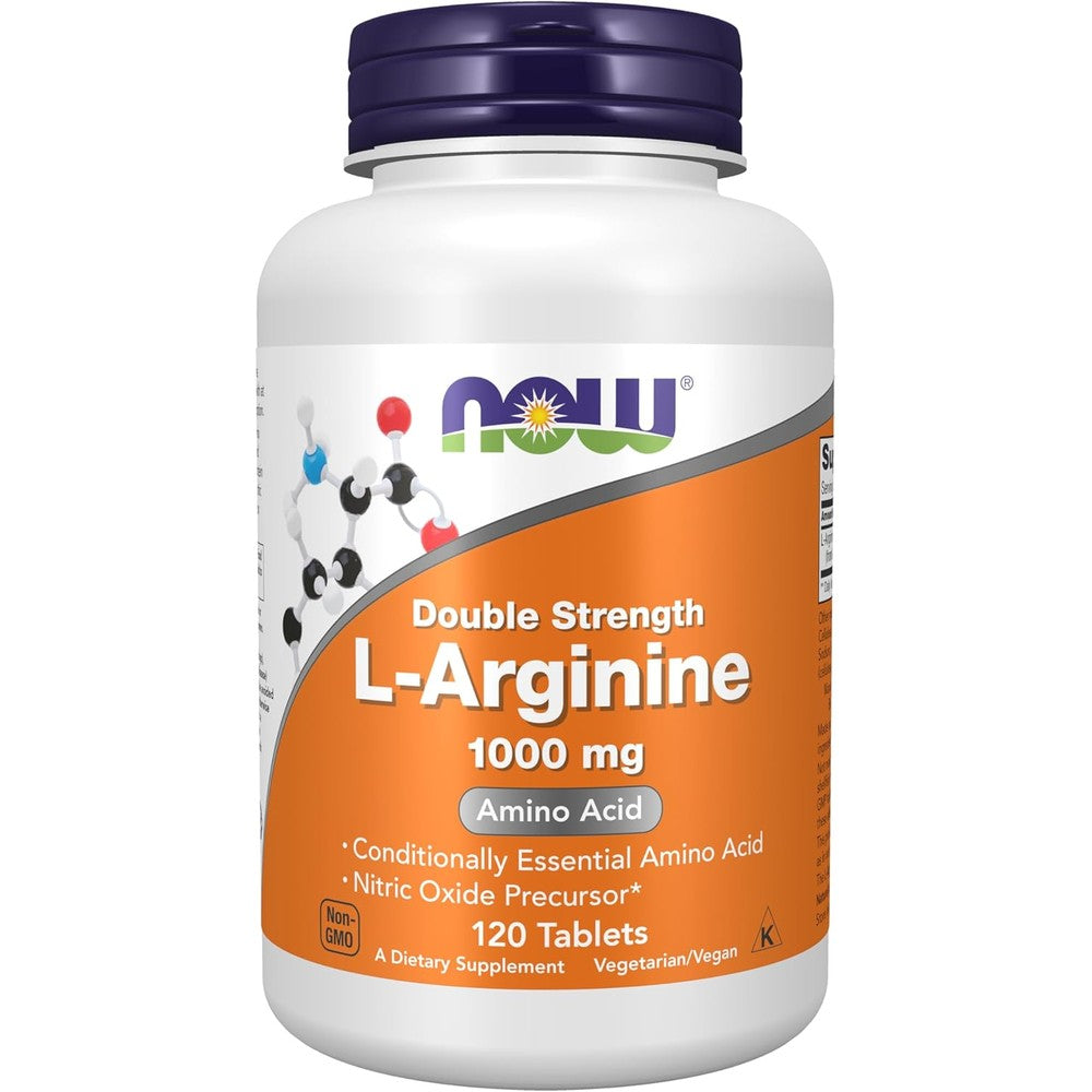 Now Foods Double Strength L Arginine 1000 mg bottle front view